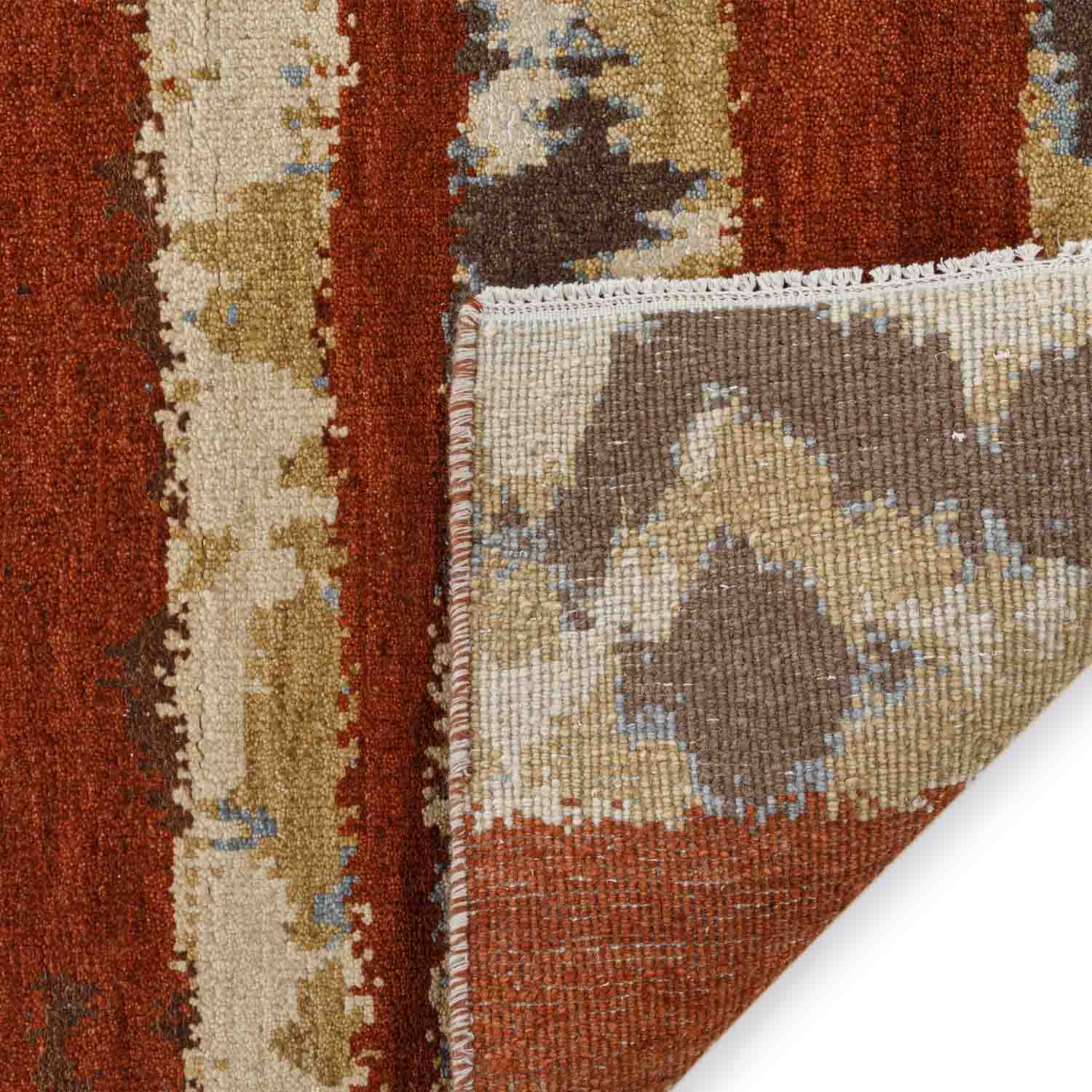 Rustezee Hand knotted Woollen  And Silk Rug