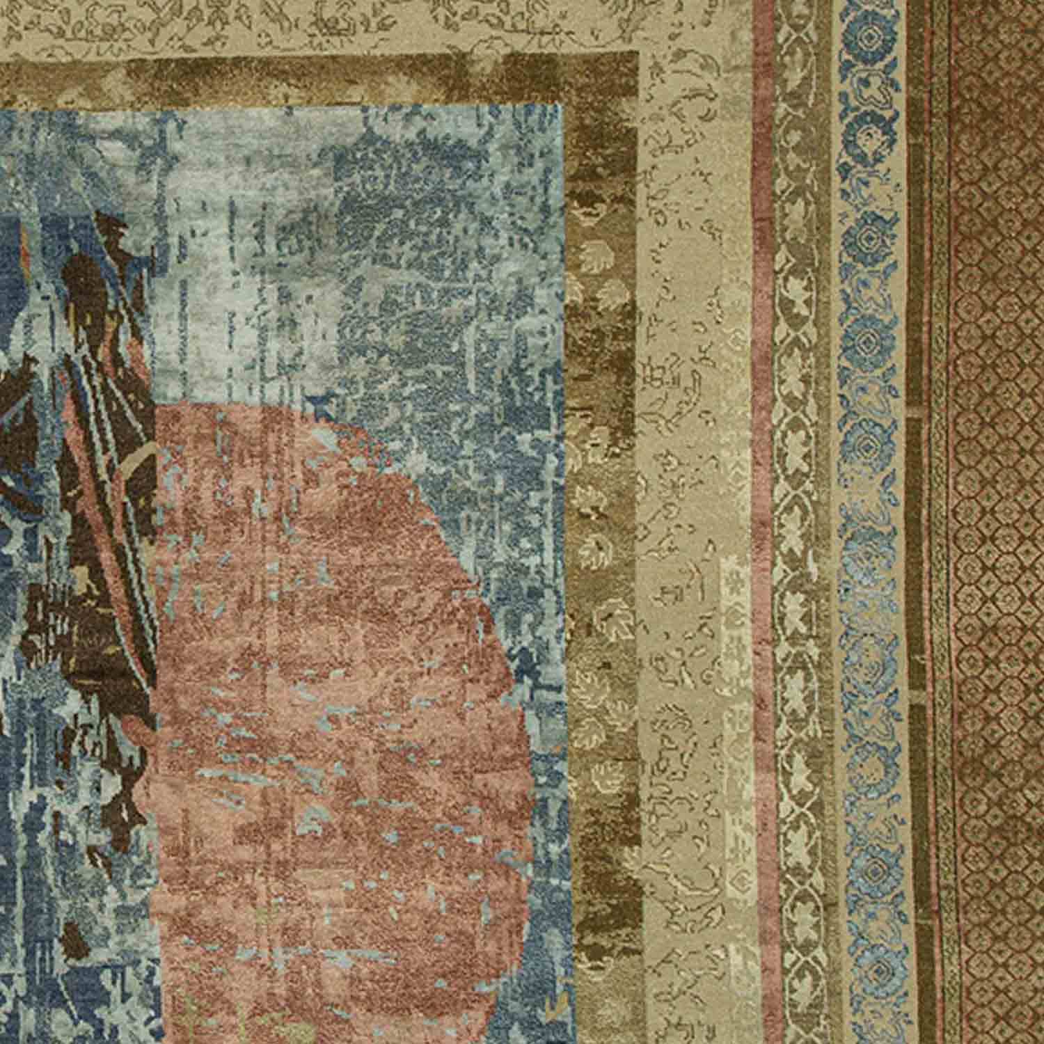 Sunset Surge Hand Knotted Woollen And Silk Rug By Tarun Tahiliani