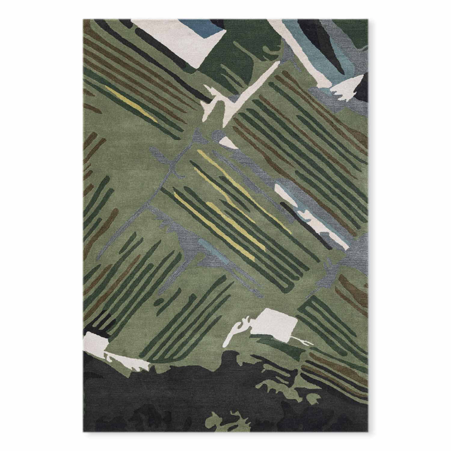 Framing The Fragments Hand Tufted Woollen Rug By Shripal Munshi