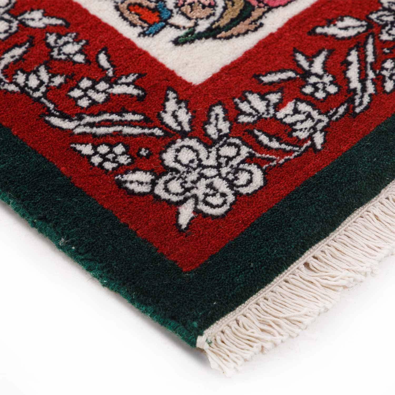 Safavid Hand Knotted Woollen And Silk Rug By Ashdeen