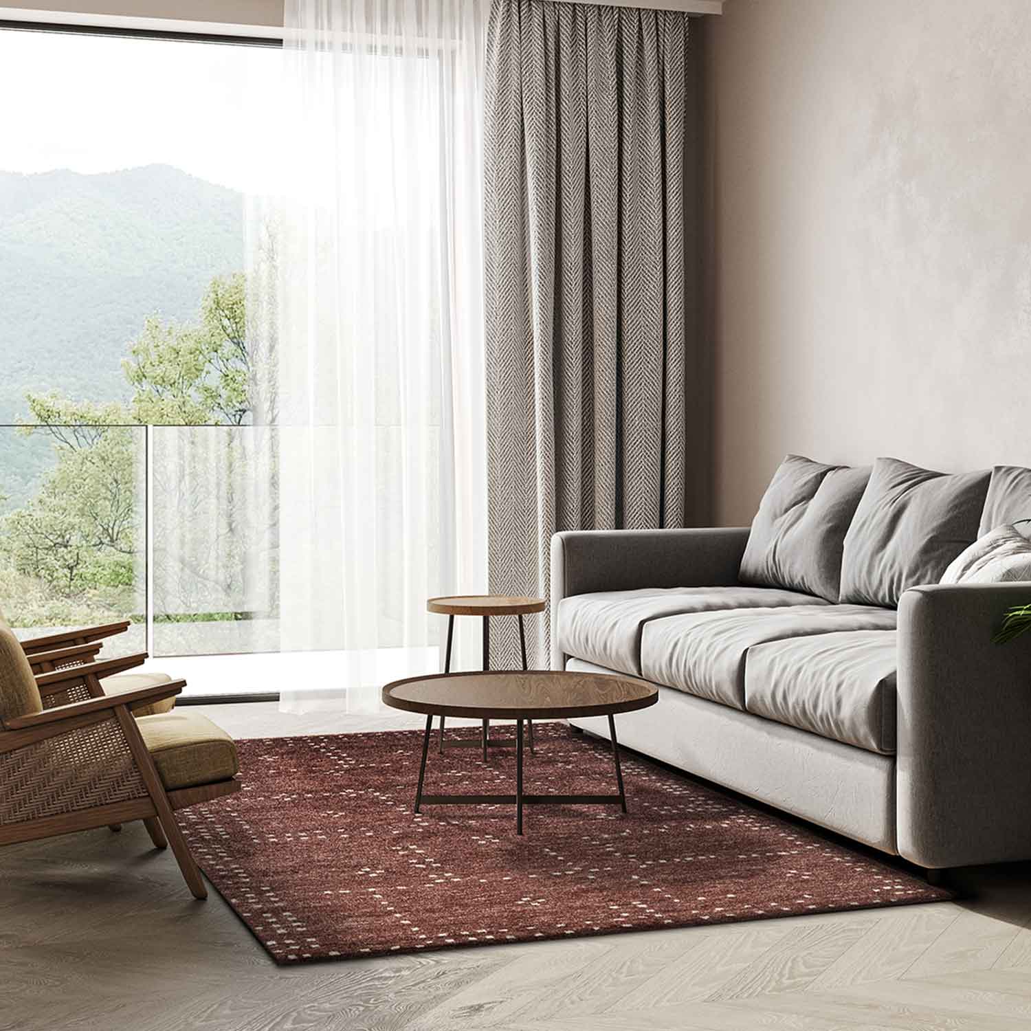 Mazar Hand Knotted Jute Rug