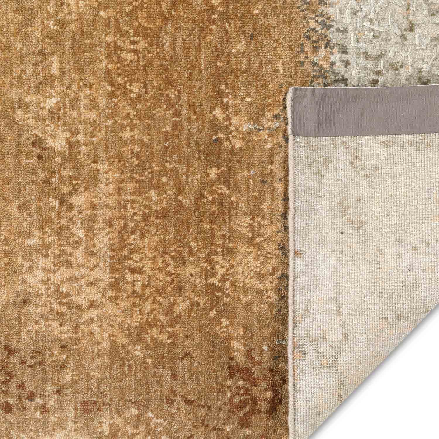 Cantaloupe  Hand Knotted Woollen And Silk Rug