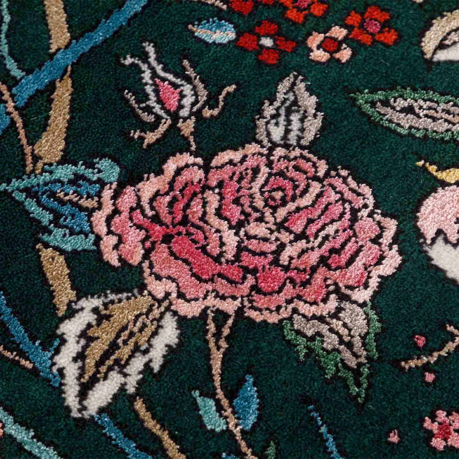 Safavid Hand Knotted Woollen And Silk Rug By Ashdeen