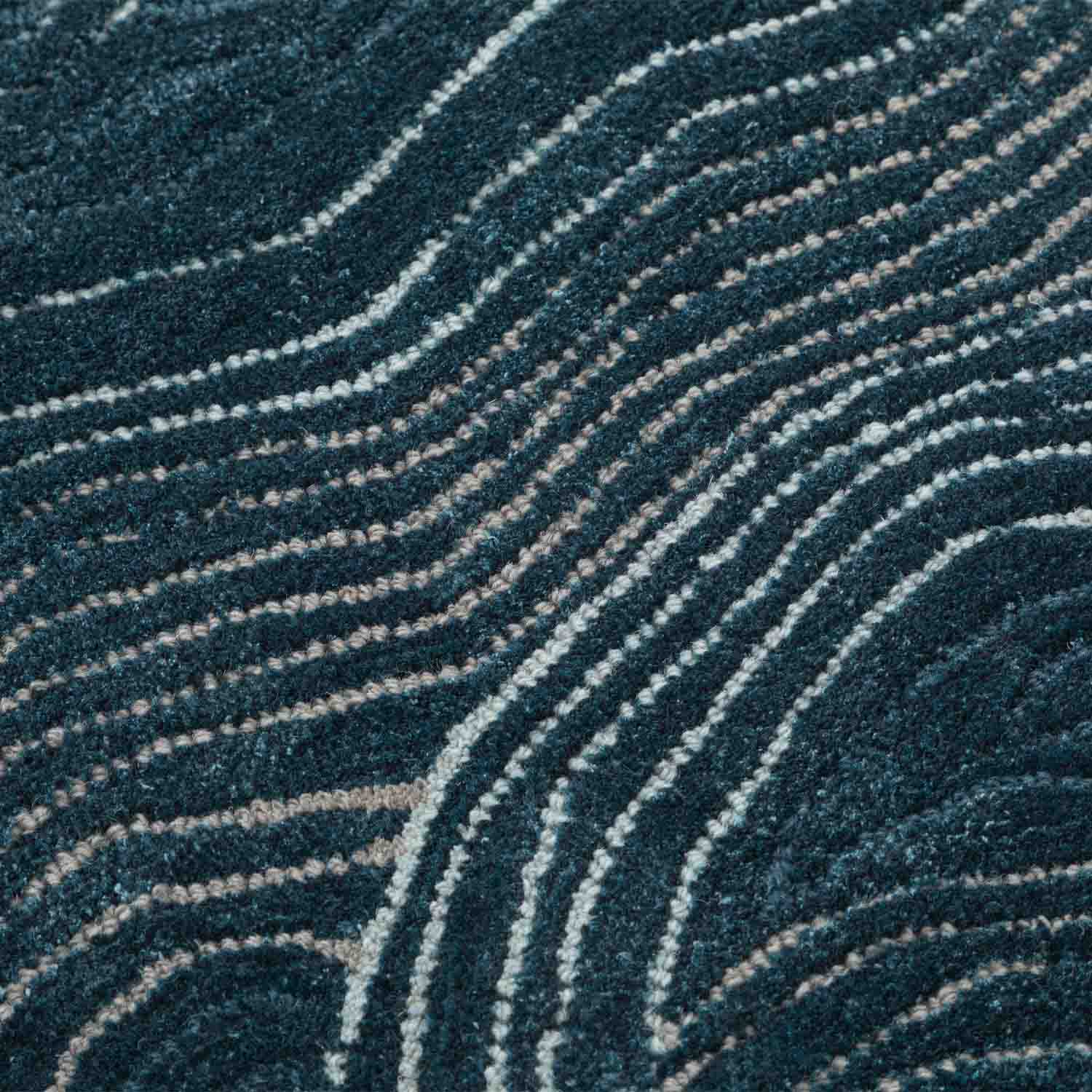 Lapis Hand Tufted Woollen And Viscose Rug