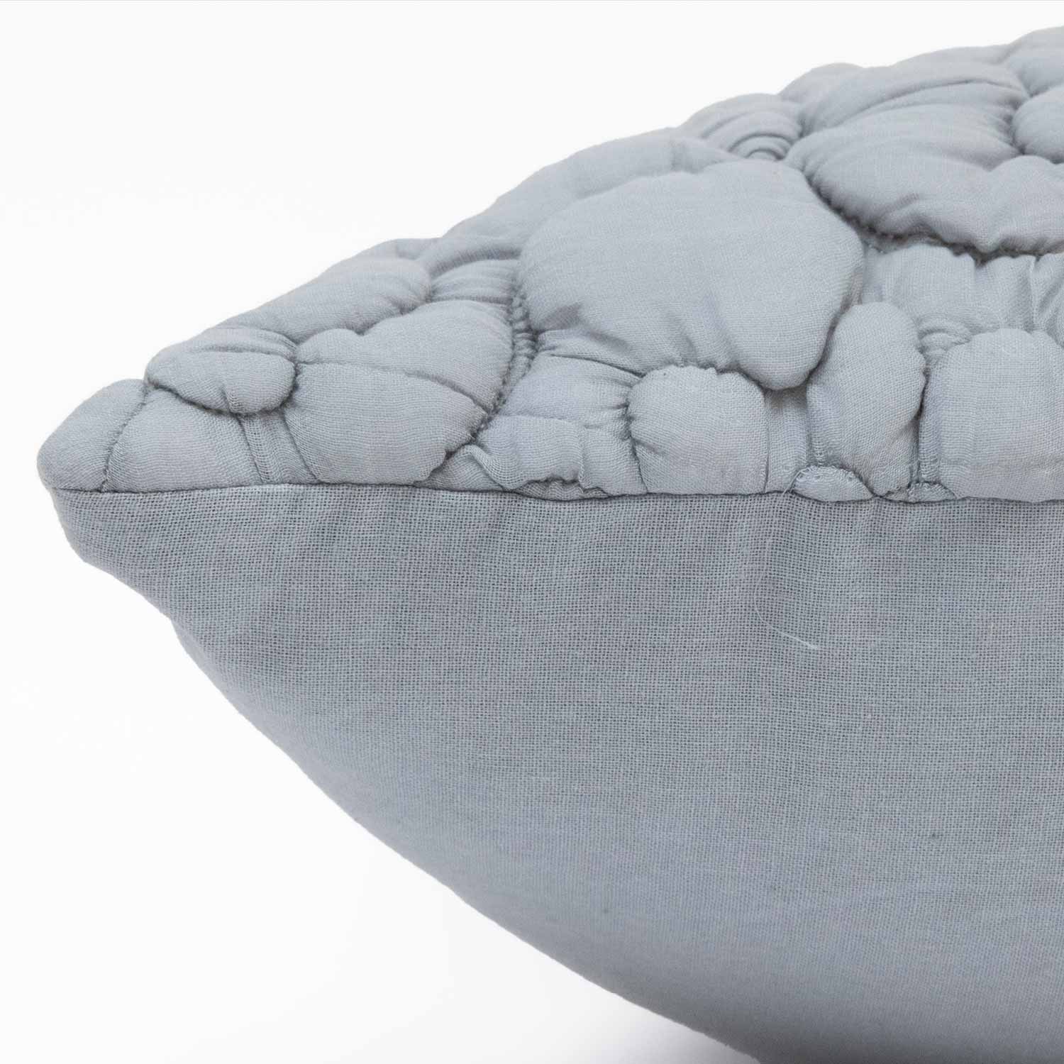 Cotton handquilted shibori textured Tressa Lumbar Cushion Cover