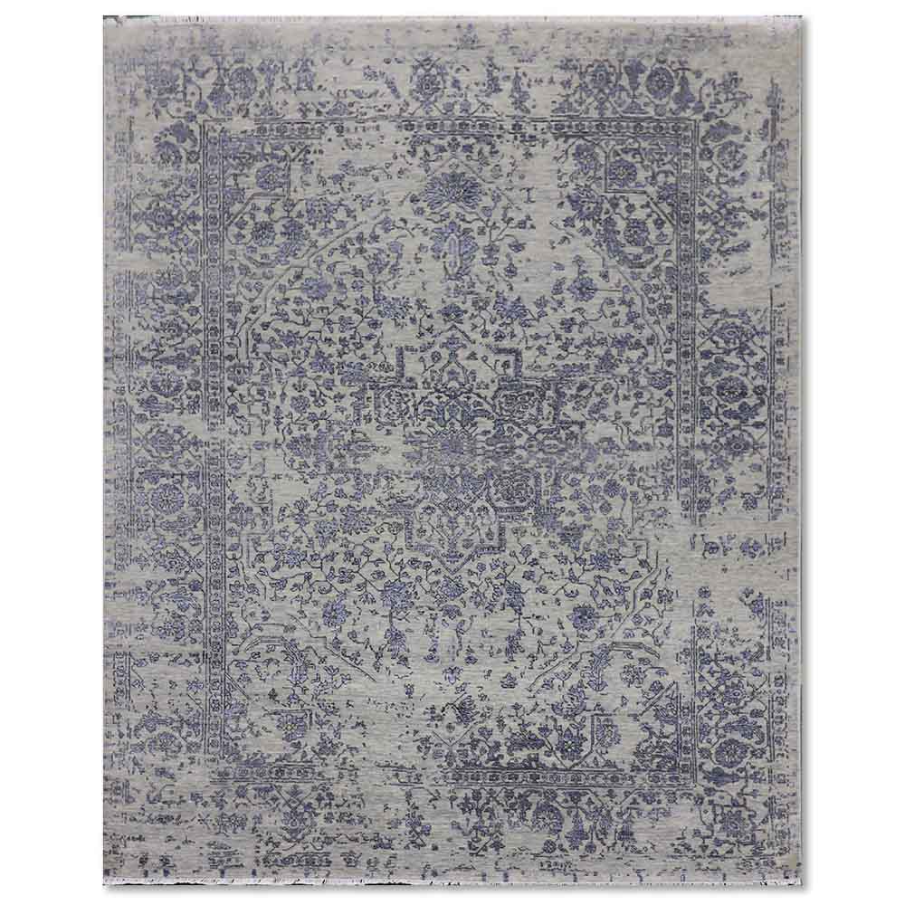 Mosh Hand Knotted Woollen And Viscose Rug