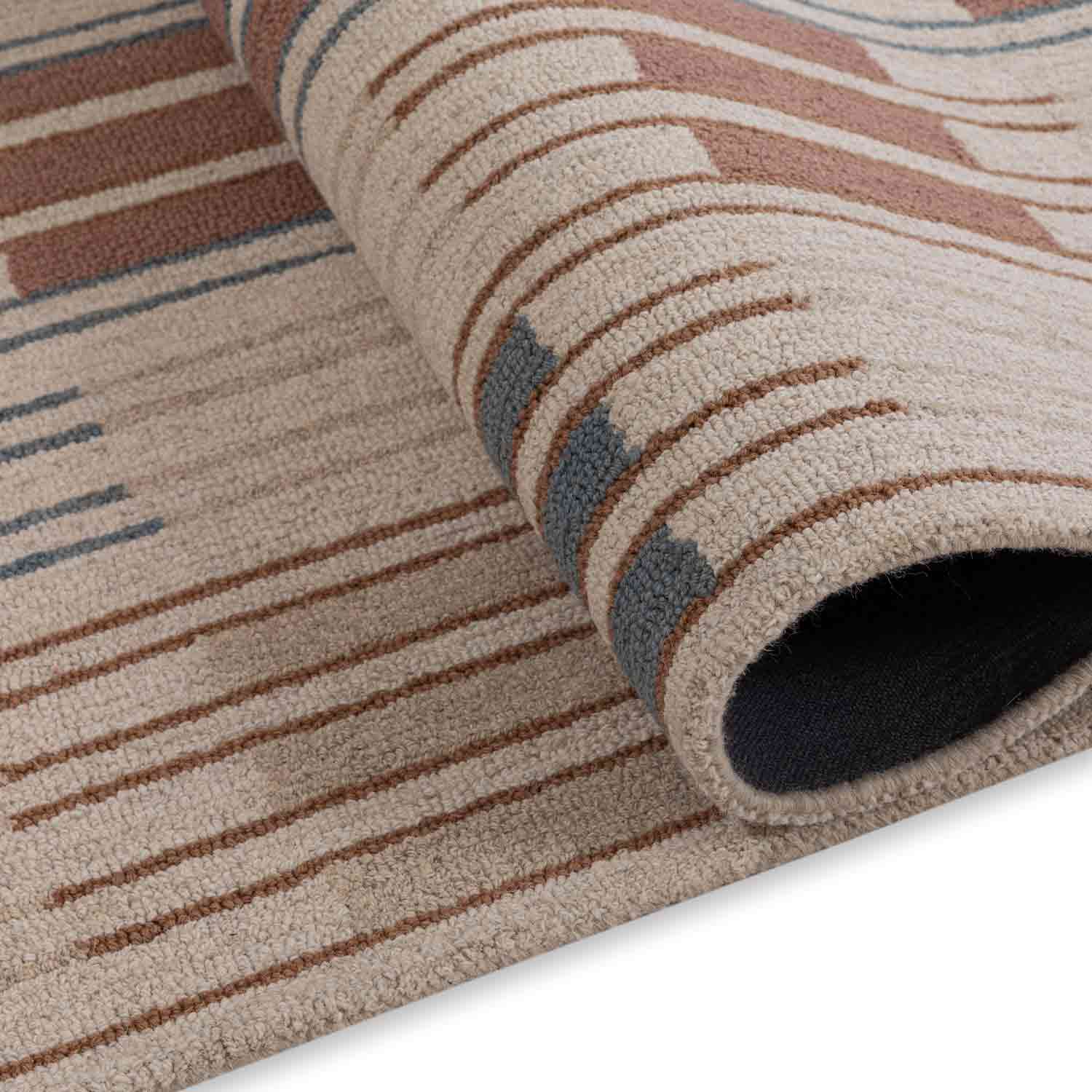 Motion Blur Hand Tufted Woollen And Viscose Rug