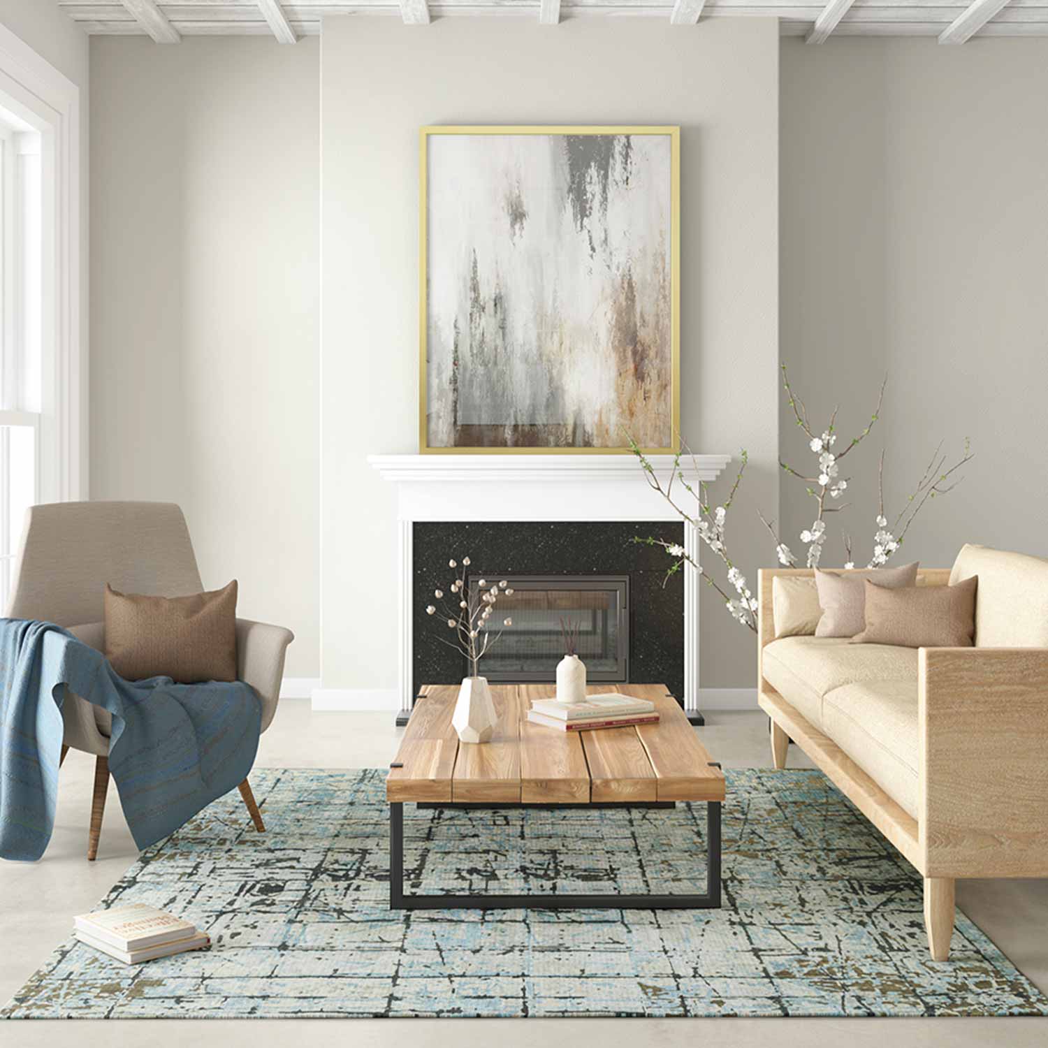 Enclavee Hand Knotted Woollen And Viscose Rug