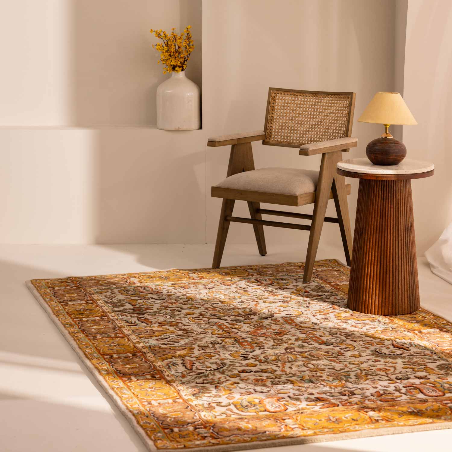 Negin Hand Tufted Woollen And Viscose Rug