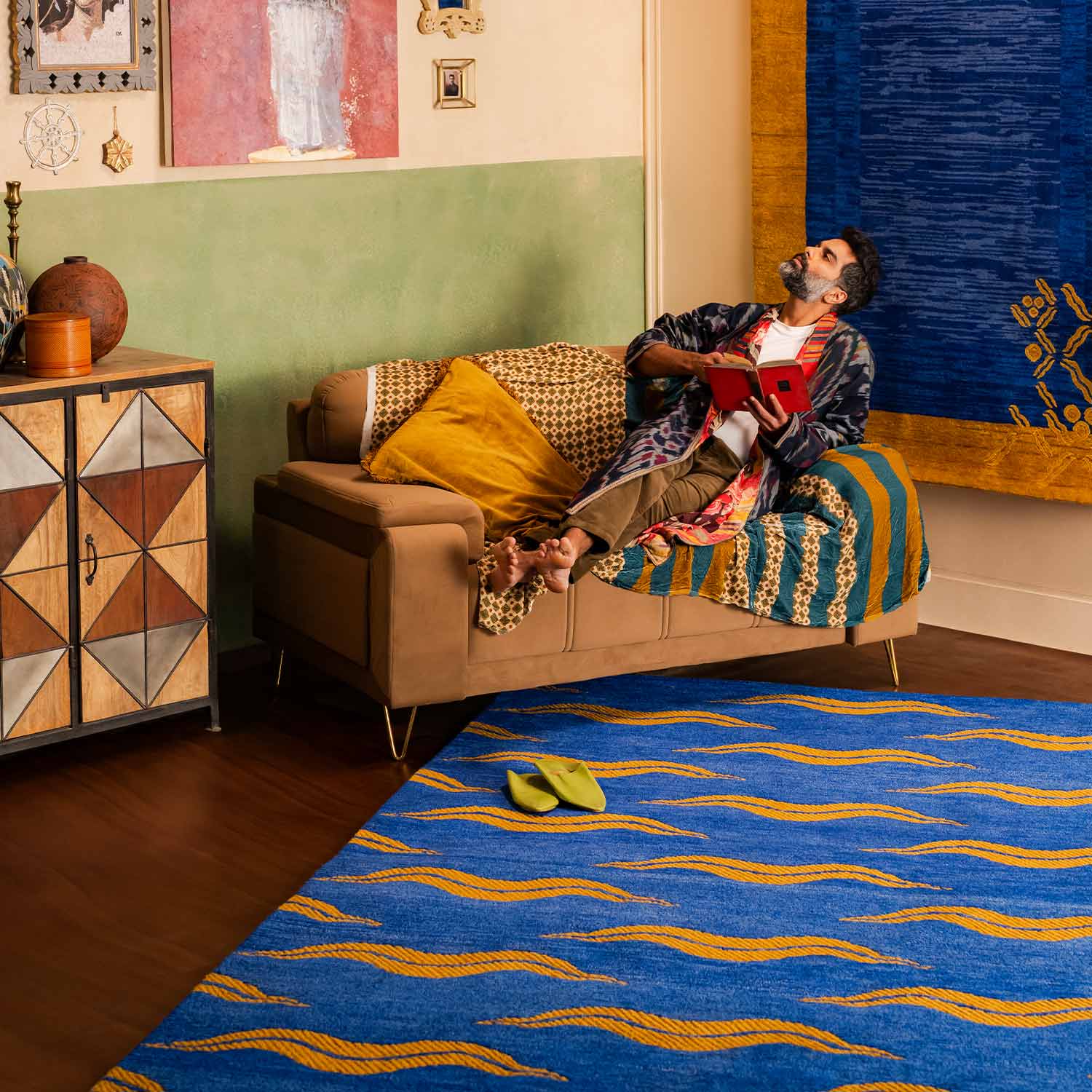 Ottoman Echo Hand Tufted Woolen Rug By Eeshaan Kashyap