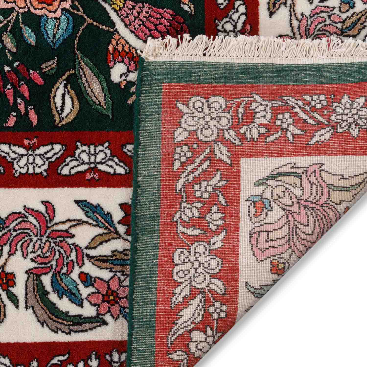 Safavid Hand Knotted Woollen And Silk Rug By Ashdeen