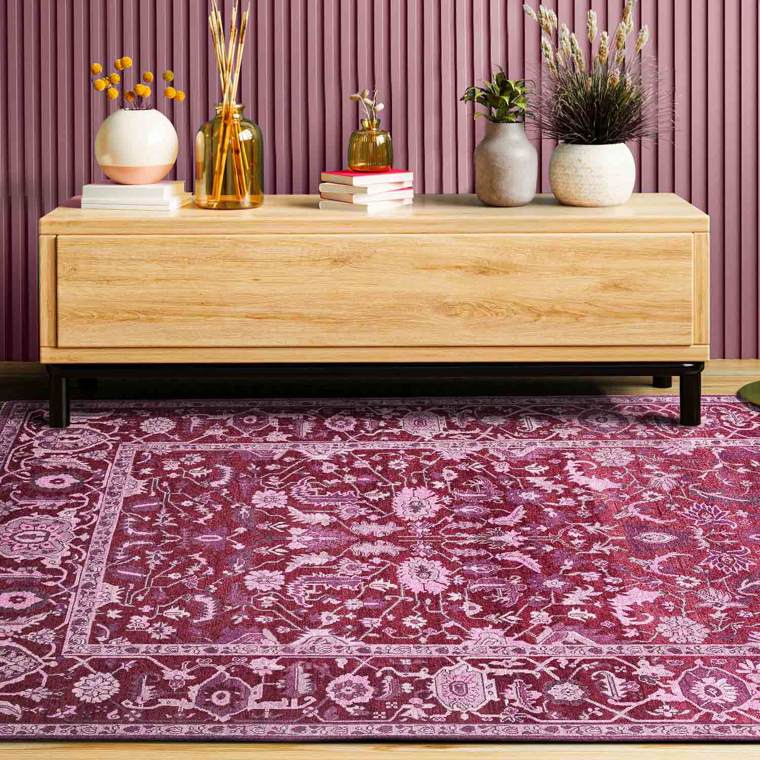 Copper Hand Knotted Woollen Rug