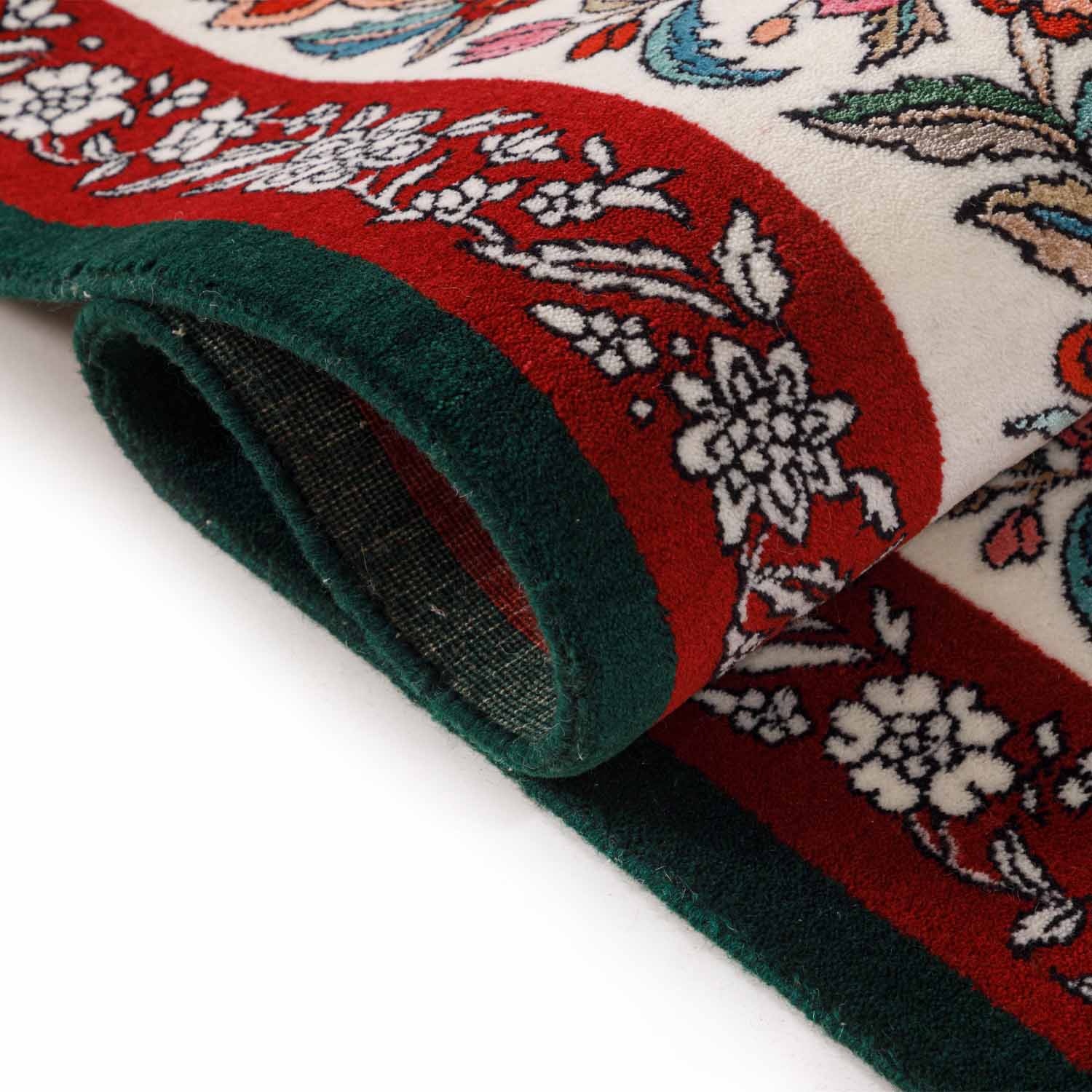 Safavid Hand Knotted Woollen And Silk Rug By Ashdeen