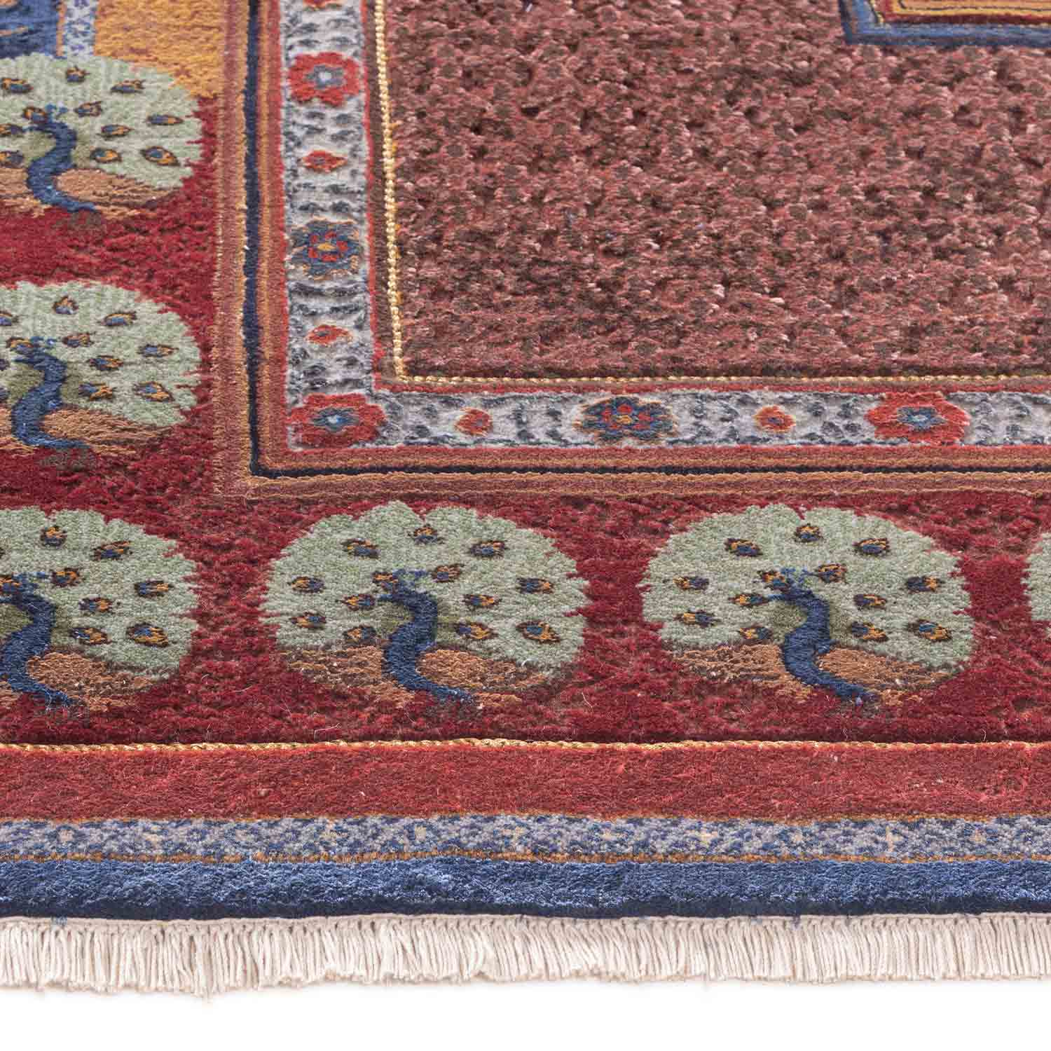 Nisha Kaleen Hand Knotted Woollen Viscose And Silk Rug By Tarun Tahiliani