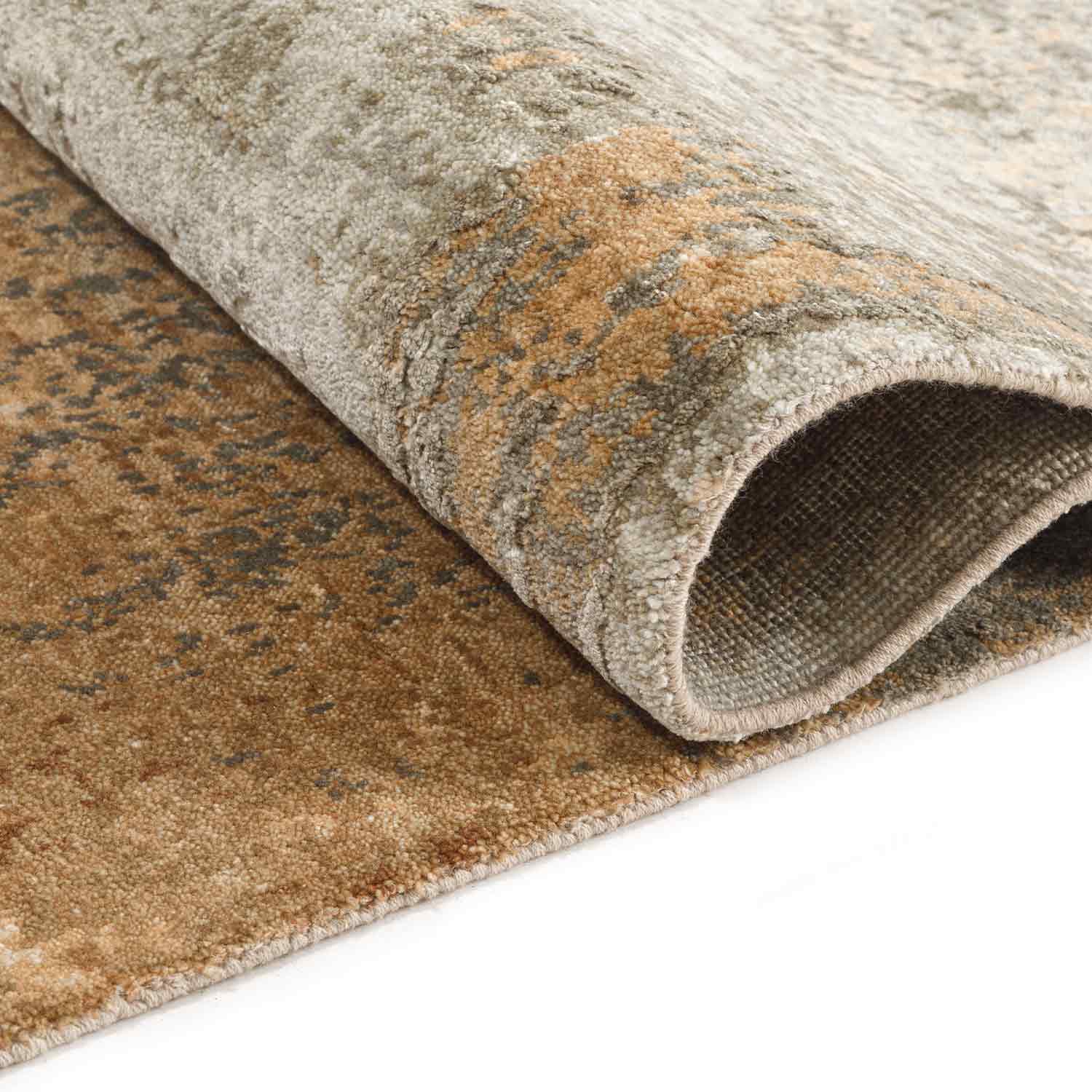 Cantaloupe  Hand Knotted Woollen And Silk Rug