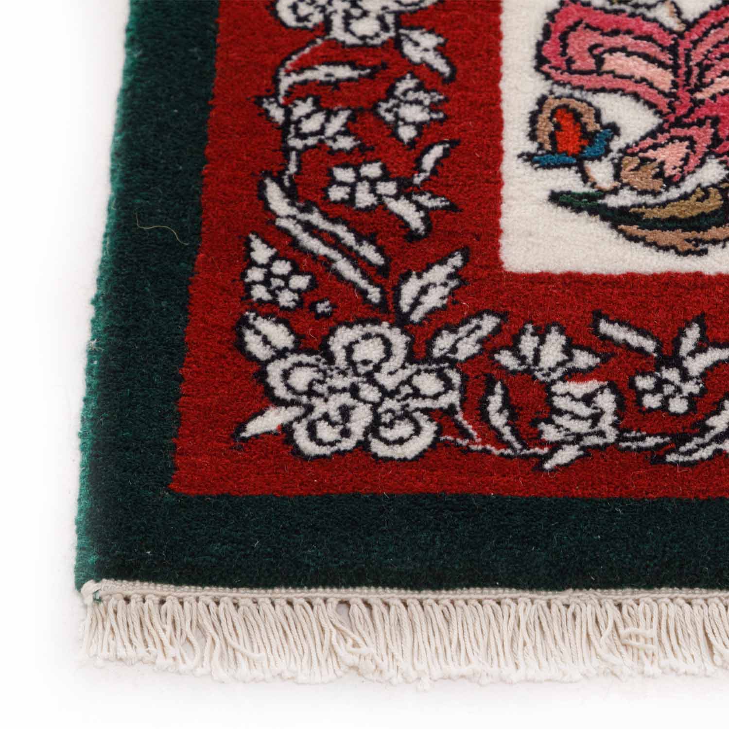 Safavid Hand Knotted Woollen And Silk Rug By Ashdeen