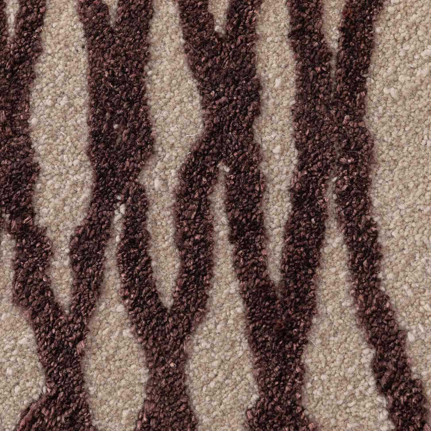 Merlot Hand Tufted Woollen And Viscose Rug