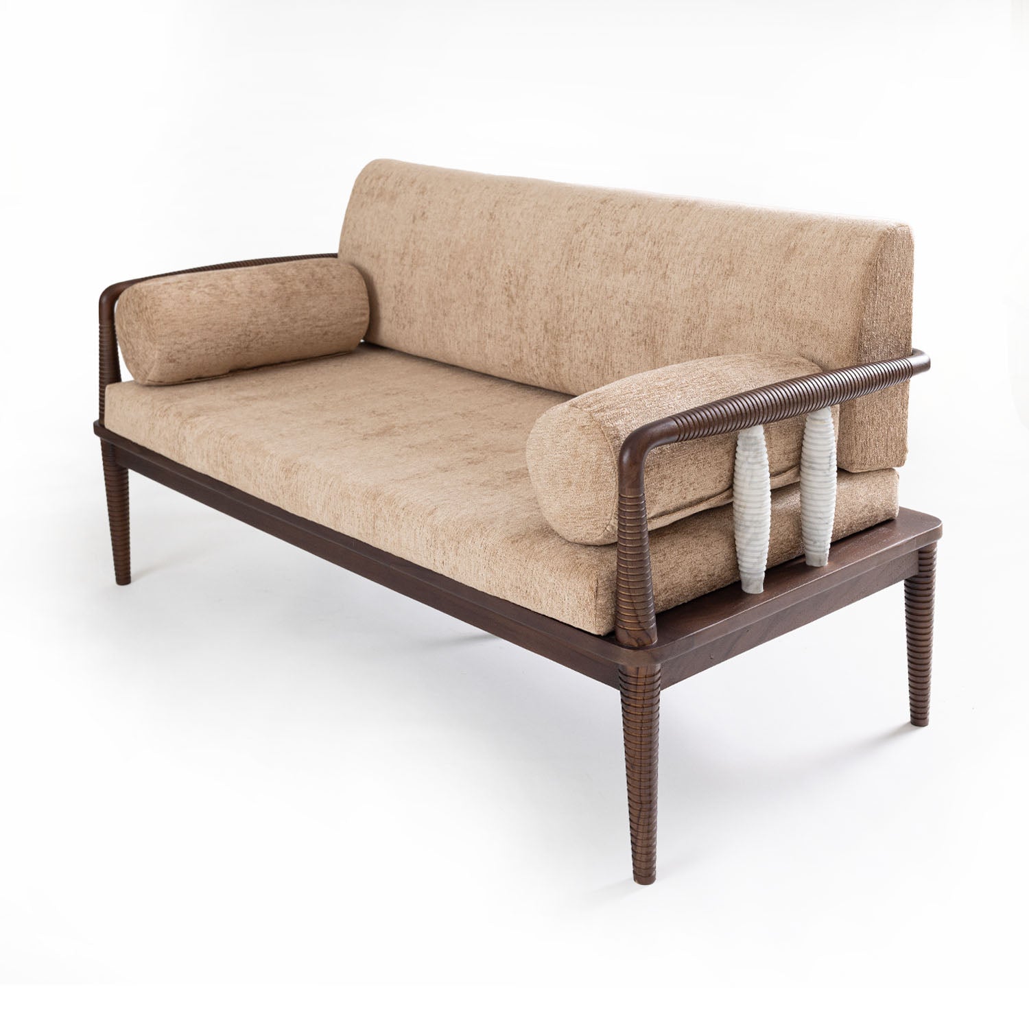 Aranya Double Seater Sofa(Marble Piers)