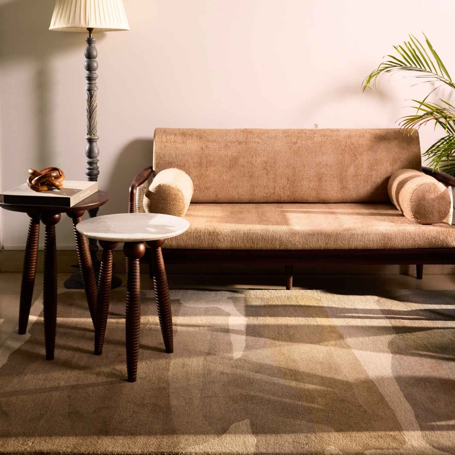 Aranya Double Seater Sofa(Marble Piers)