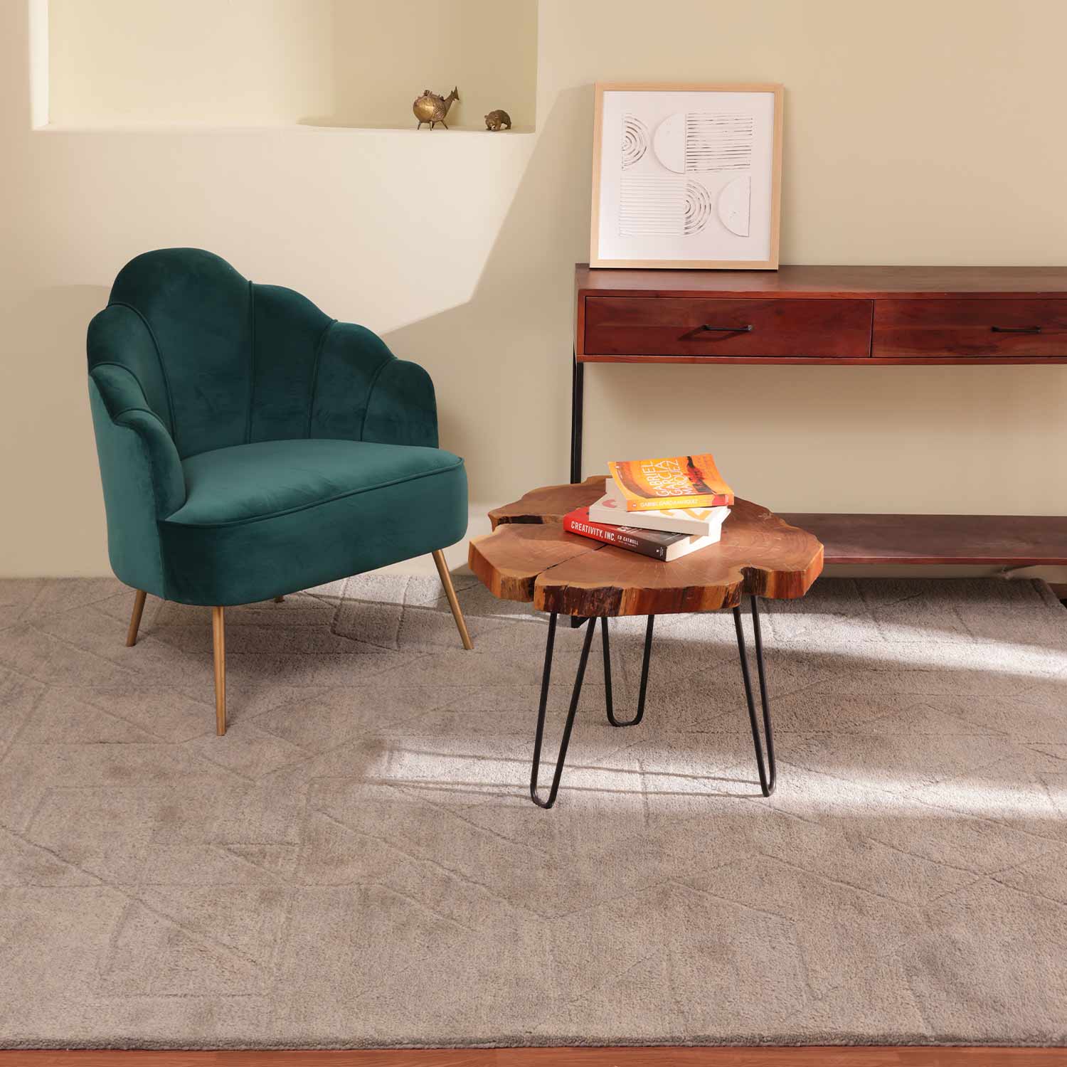 Relief Rug Hand Tufted Woollen  Rug