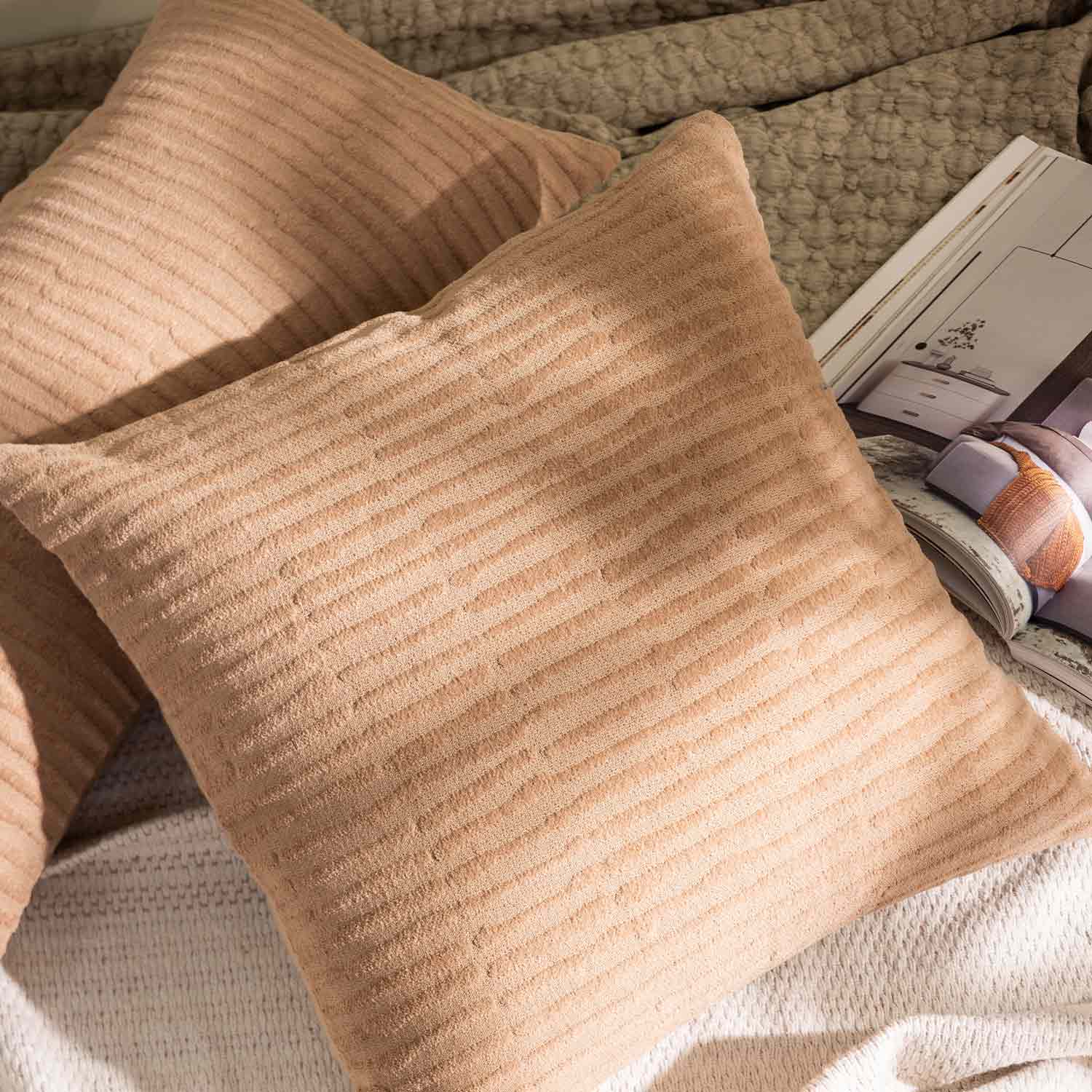 Cotton Jacquard Blush Cushion Cover