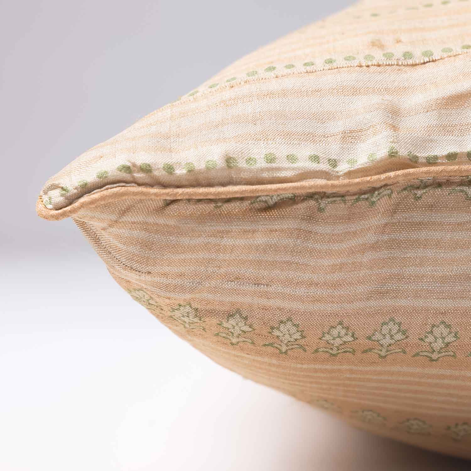 Amal Silk block printed Cushion Cover