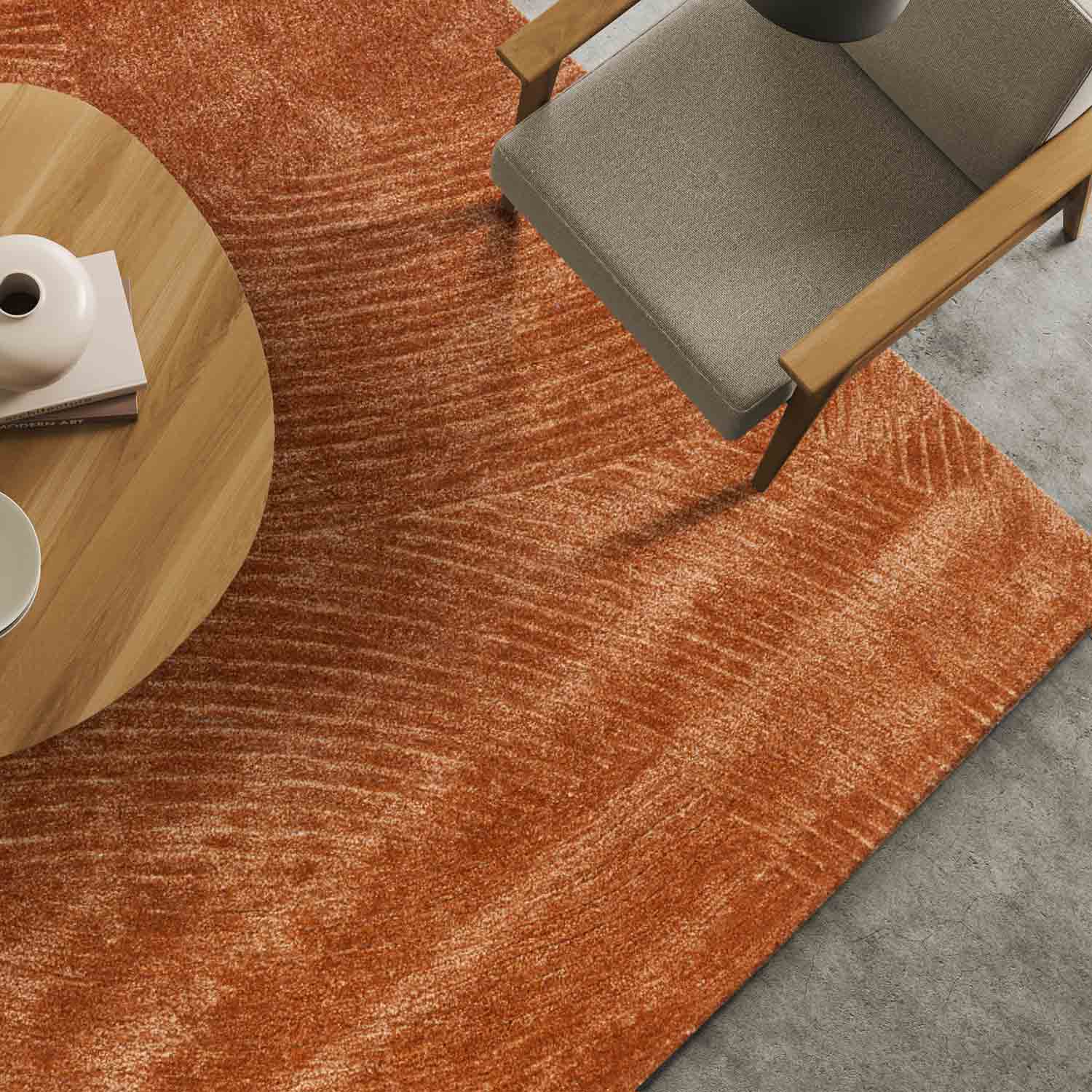 Amenhotep Hand Tufted Woollen And Viscose Rug