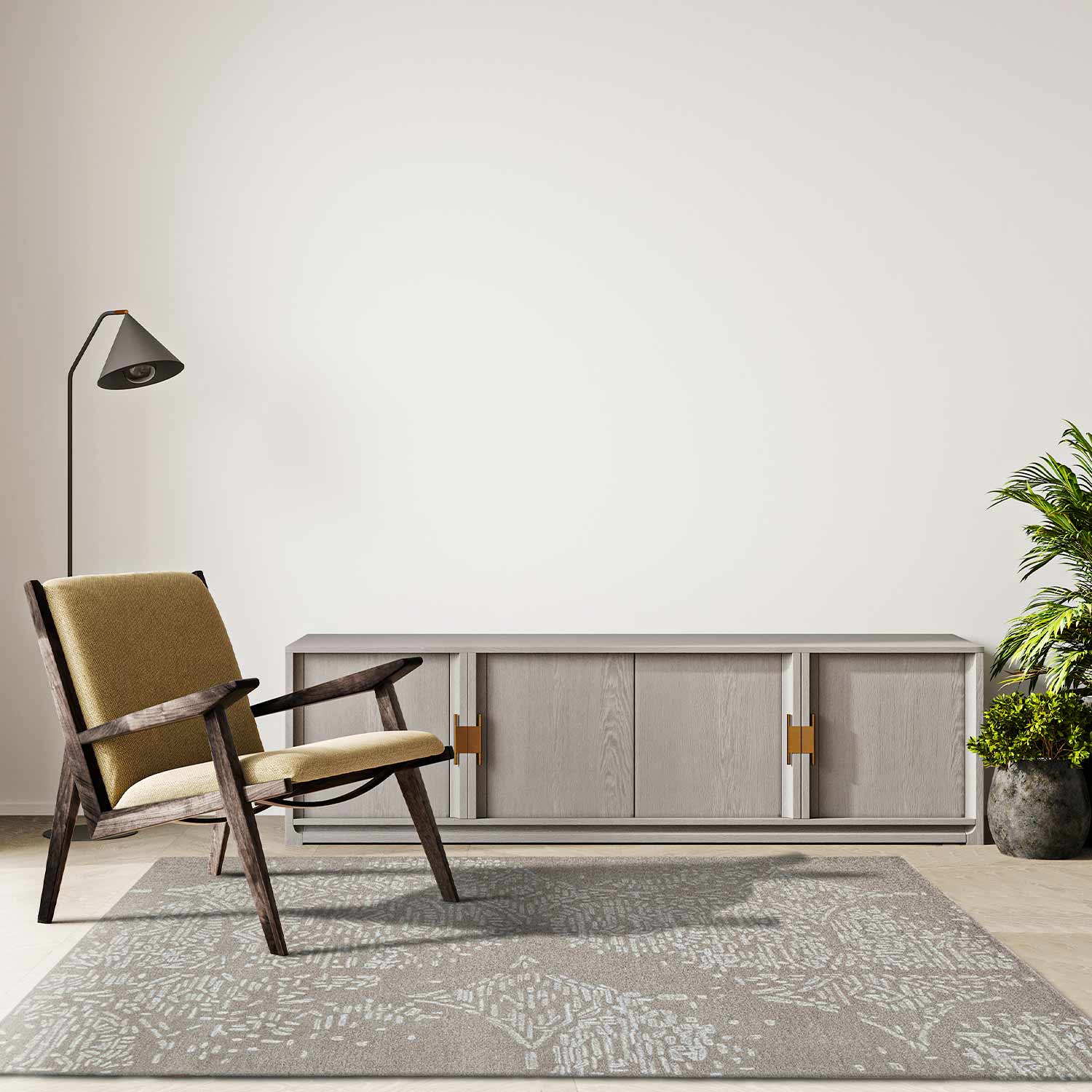 Anat Hand Tufted Woollen And Viscose Rug