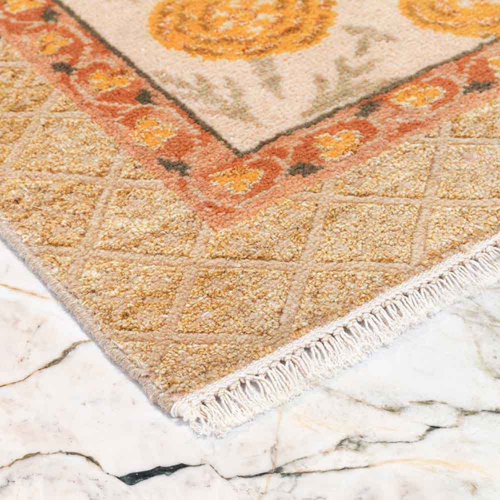 Meera Hand Knotted Woollen and Viscose Rug