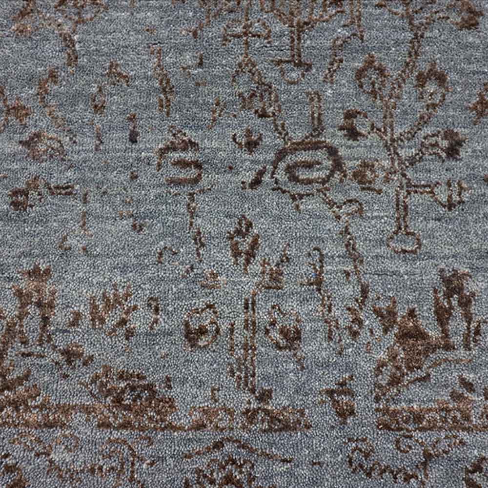 Kebi Hand Knotted Woollen And Viscose Runner