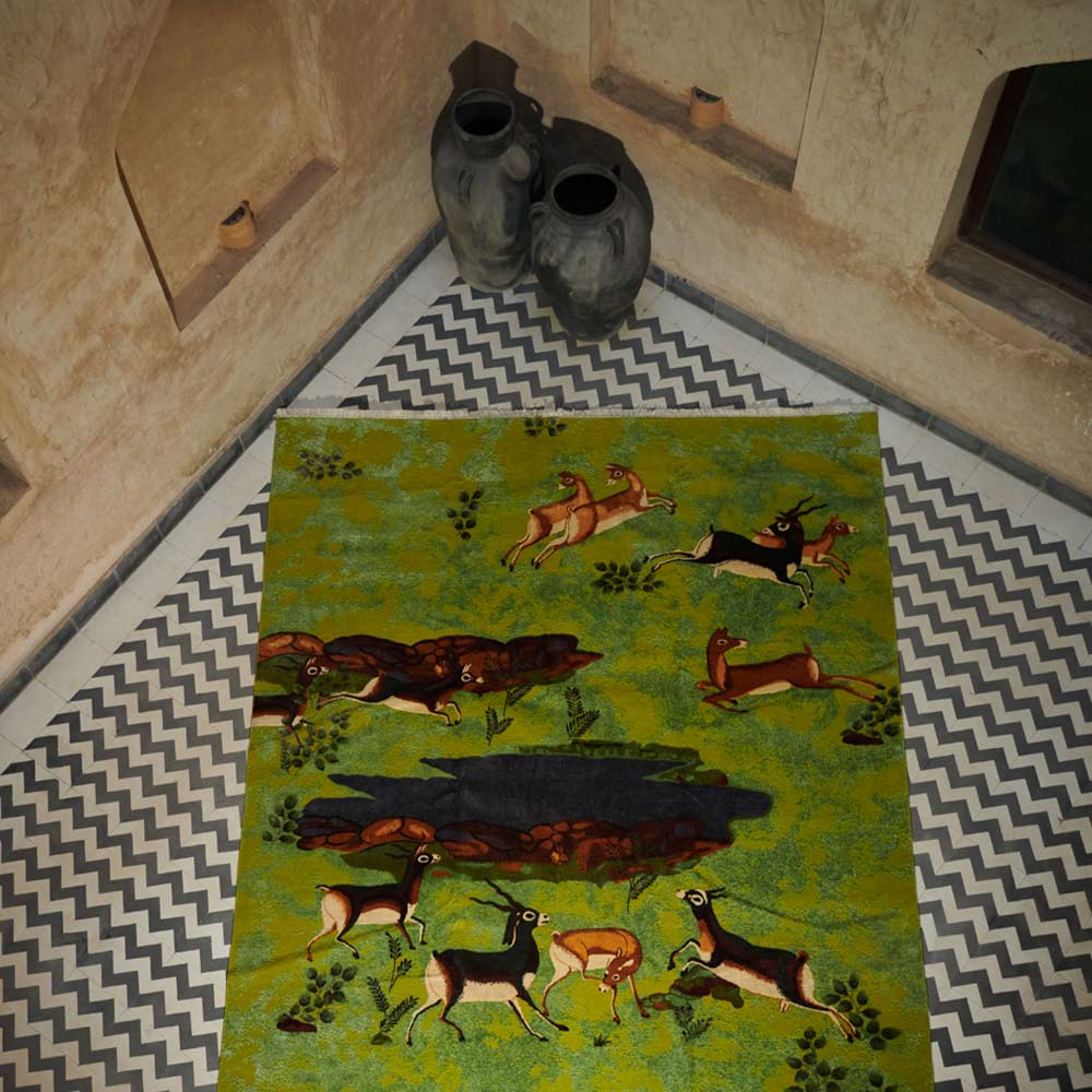 Deamflum Hand Knotted Woollen and Silk Rug By Anita Dalmia