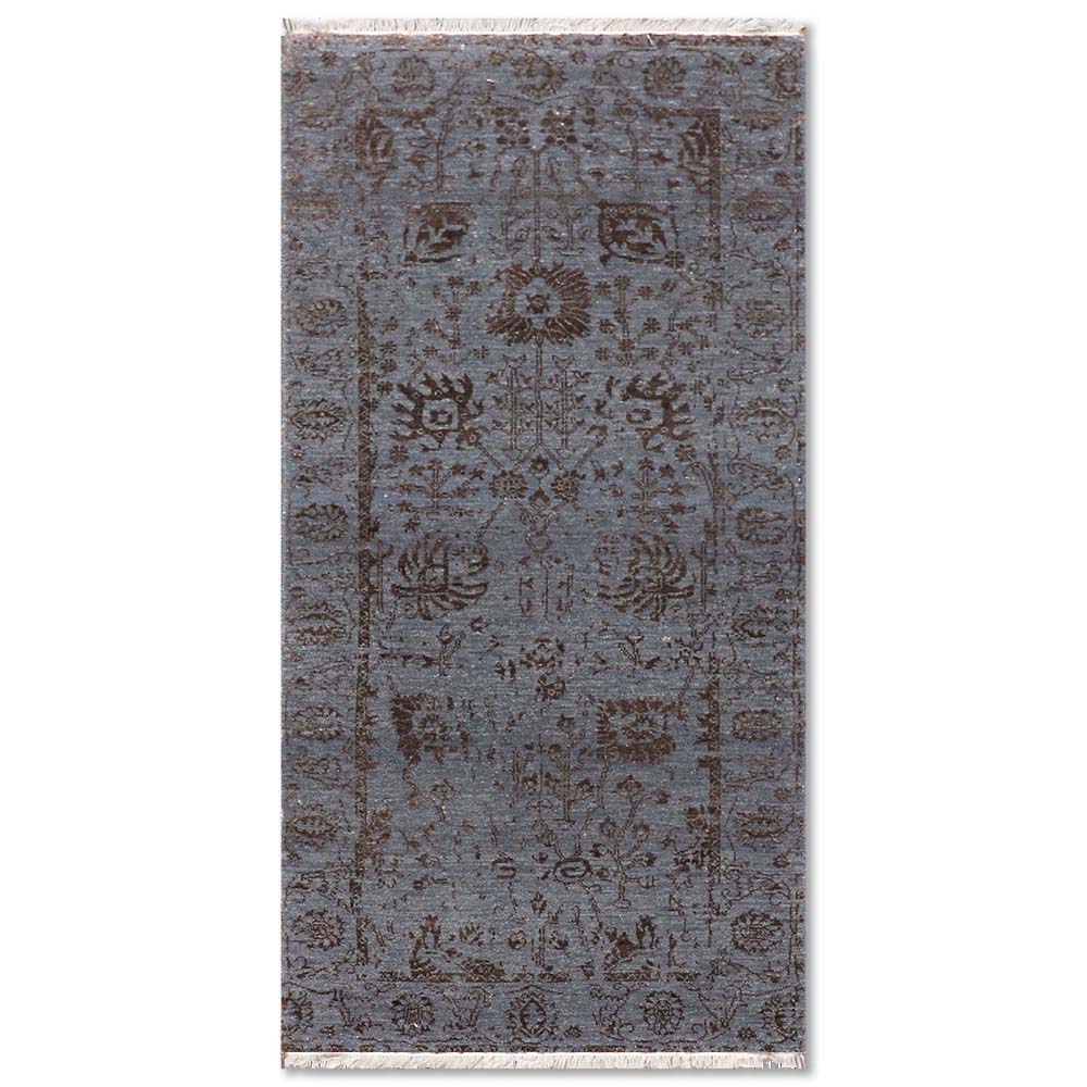 Kebi Hand Knotted Woollen And Viscose Runner